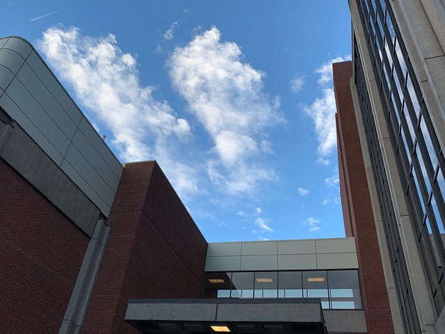 Building at OSU with blue sky above