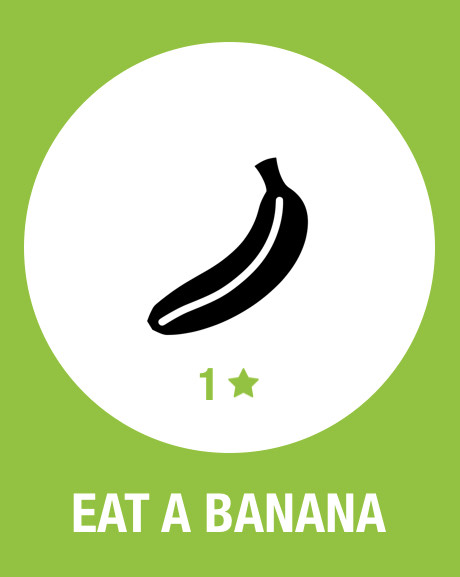 screenshot from the Streaks app that shows a banana icon with the words 'Eat A Banana'